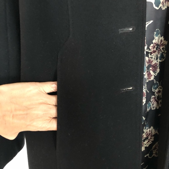 Kenneth Cole Wool/Cashmere Classic long coat Black - Picture 7 of 8